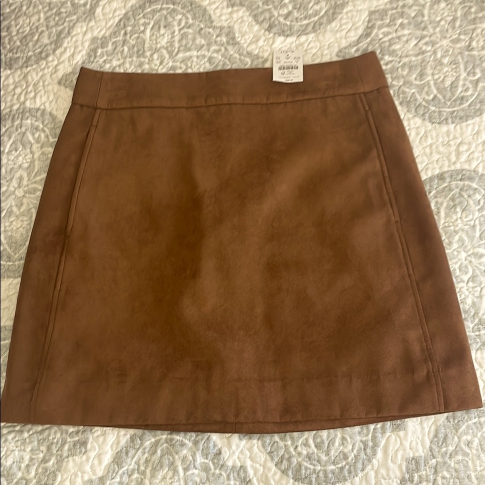 Brown Suede Mini Skirt